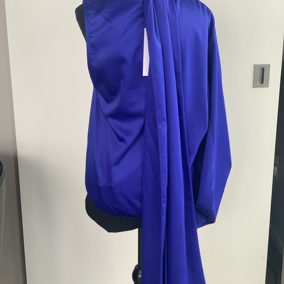 Solace London One Shoulder Bodysuit Blue Sz S - Picture 2 of 5